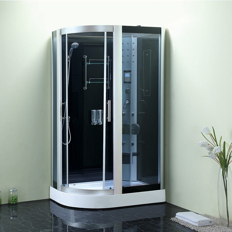 KABINA PRYSZNICOWA Z HYDROMASAŻEM MONAKO 9914L LEWA CHROM 120x85 CM MONAKO-9914L-120X85