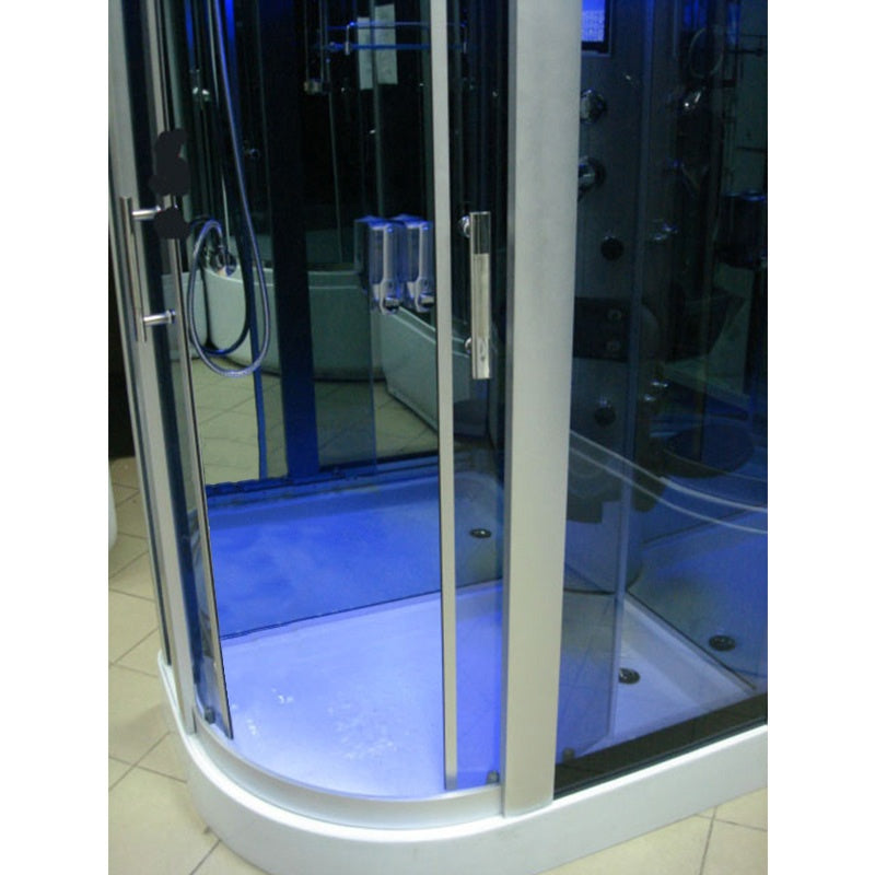 KABINA PRYSZNICOWA Z HYDROMASAŻEM I SAUNĄ MONAKO 9914LS LEWA CHROM 120x85 MONAKO-9914LS-120X85