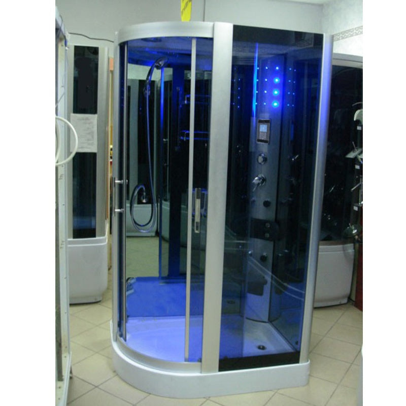 KABINA PRYSZNICOWA Z HYDROMASAŻEM MONAKO 9914L LEWA CHROM 120x85 CM MONAKO-9914L-120X85