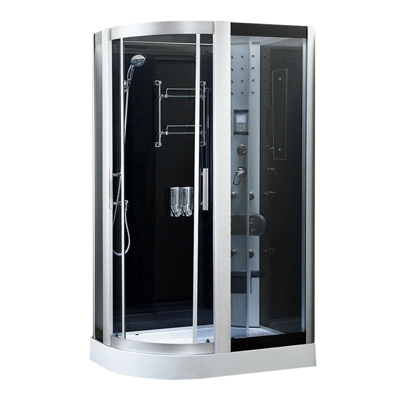 KABINA PRYSZNICOWA Z HYDROMASAŻEM MONAKO 9914L LEWA CHROM 120x85 CM MONAKO-9914L-120X85