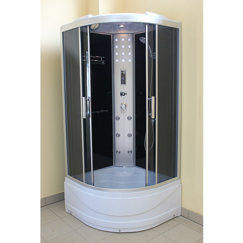 KABINA PRYSZNICOWA Z HYDROMASAŻEM WSH306B CZARNA 100x100 CM WSH306B-100