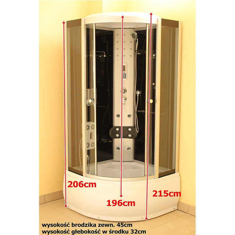 KABINA PRYSZNICOWA Z HYDROMASAŻEM WSH7127 110x110 CM WSH7127-110
