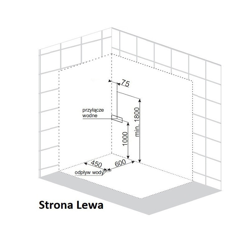 KABINA PRYSZNICOWA Z HYDROMASAŻEM WSH7306L LEWA 120x80 CM WSH7306L-120X80
