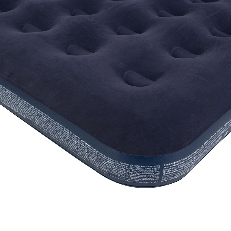 MATERAC DMUCHANY POMPOWANY WELUROWY DWUOSOBOWY REST GRANATOWY 191x137 CM REST-DUBLE