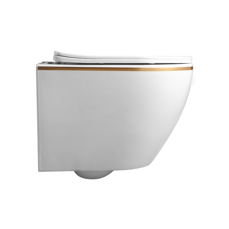 MISKA WC WISZĄCA RIMLESS MIZU-WH-GL-RIM-03 BIAŁA DESKA WOLNOOPADAJĄCA MIZU-WH-GL-RIM-03