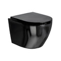 MISKA WC WISZĄCA RIMLESS MIZU-BL-RIM-02 CZARNA DESKA WOLNOOPADAJĄCA DUROPLAST MIZU-BL-RIM-02