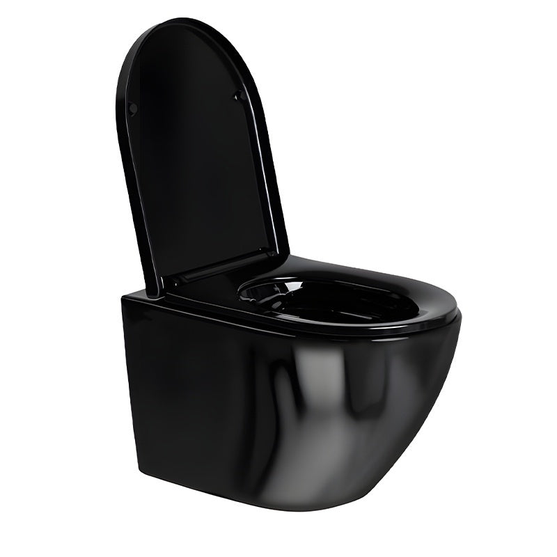 MISKA WC WISZĄCA RIMLESS MIZU-BL-RIM-02 CZARNA DESKA WOLNOOPADAJĄCA DUROPLAST MIZU-BL-RIM-02