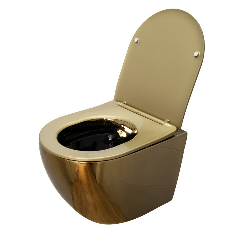 MISKA WC WISZĄCA RIMLESS MIZU-GL-BL-RIM-03 ZŁOTA DESKA WOLNOOPADAJĄCA DUROPLAST MIZU-GL-BL-RIM-03