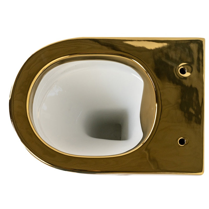 MISKA WC WISZĄCA RIMLESS MIZU-GL-WH-RIM-03 ZŁOTA DESKA WOLNOOPADAJĄCA DUROPLAST MIZU-GL-WH-RIM-03