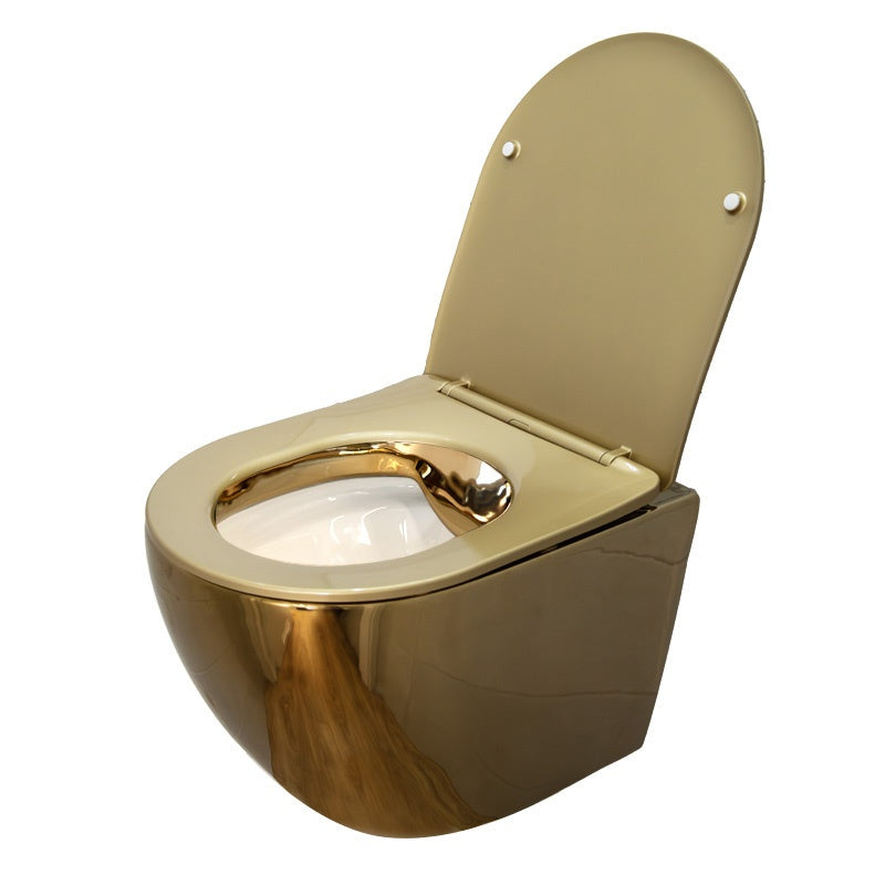 MISKA WC WISZĄCA RIMLESS MIZU-GL-WH-RIM-03 ZŁOTA DESKA WOLNOOPADAJĄCA DUROPLAST MIZU-GL-WH-RIM-03