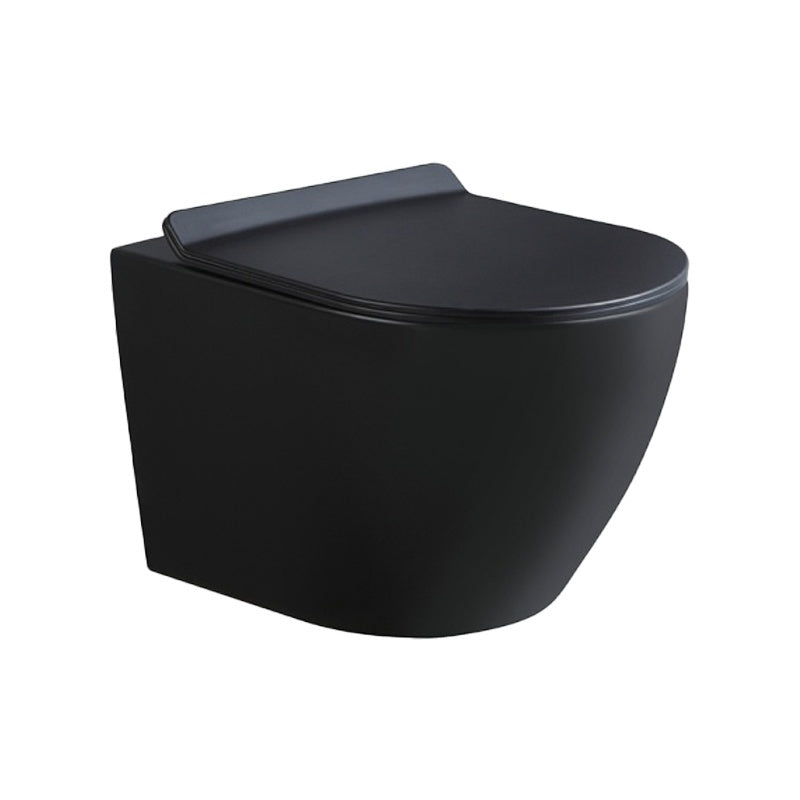 MISKA WC WISZĄCA RIMLESS MIZU-MTB-RIM-01 CZARNA MAT DESKA WOLNOOPADAJĄCA DUROPLAST MIZU-MTB-RIM-01