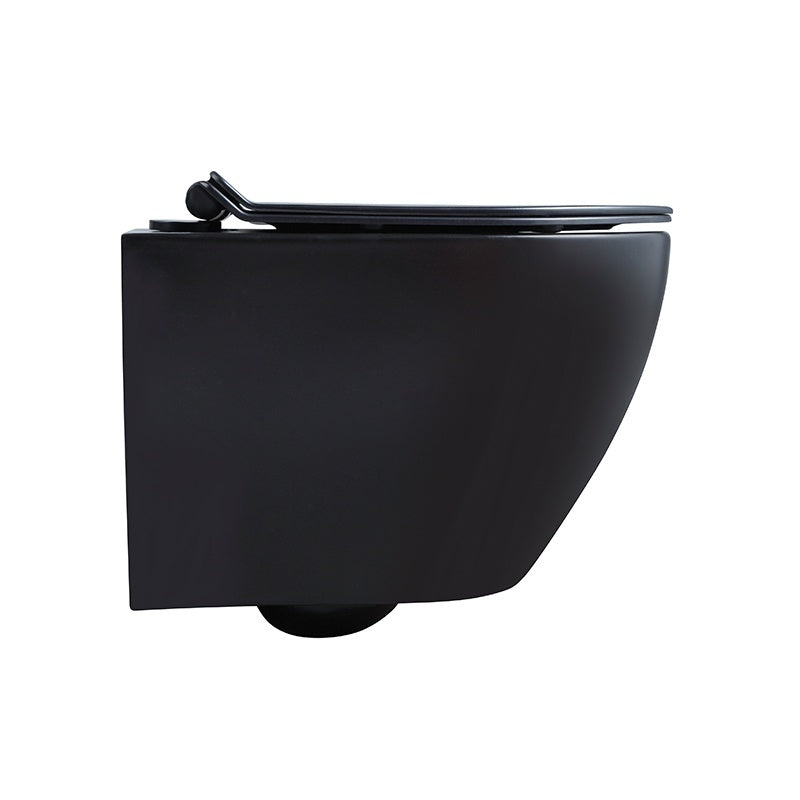 MISKA WC WISZĄCA RIMLESS MIZU-MTB-RIM-01 CZARNA MAT DESKA WOLNOOPADAJĄCA DUROPLAST MIZU-MTB-RIM-01