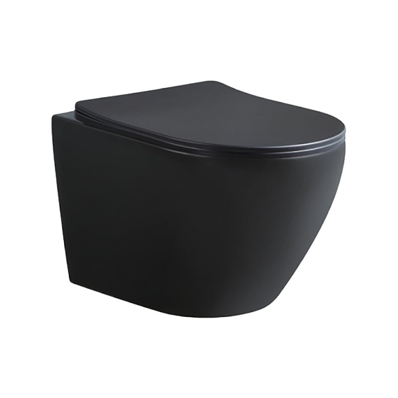 MISKA WC WISZĄCA RIMLESS MIZU-MTB-RIM-03 CZARNA MAT DESKA WOLNOOPADAJĄCA DUROPLAST MIZU-MTB-RIM-03