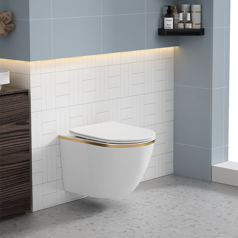 MISKA WC WISZĄCA RIMLESS MIZU-WH-GL-RIM-03 BIAŁA DESKA WOLNOOPADAJĄCA MIZU-WH-GL-RIM-03