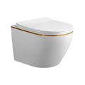 MISKA WC WISZĄCA RIMLESS MIZU-WH-GL-RIM-03 BIAŁA DESKA WOLNOOPADAJĄCA MIZU-WH-GL-RIM-03