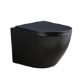 MISKA WC WISZĄCA RIMLESS PEAK-MTB-RIM-02 CZARNA MAT DESKA WOLNOOPADAJĄCA DUROPLAST PEAK-MTB-RIM-02