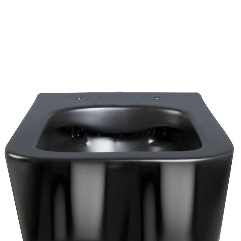 MISKA WC WISZĄCA RIMLESS RAIN-BL-RIM-03 CZARNA DESKA WOLNOOPADAJĄCA DUROPLAST RAIN-BL-RIM-03