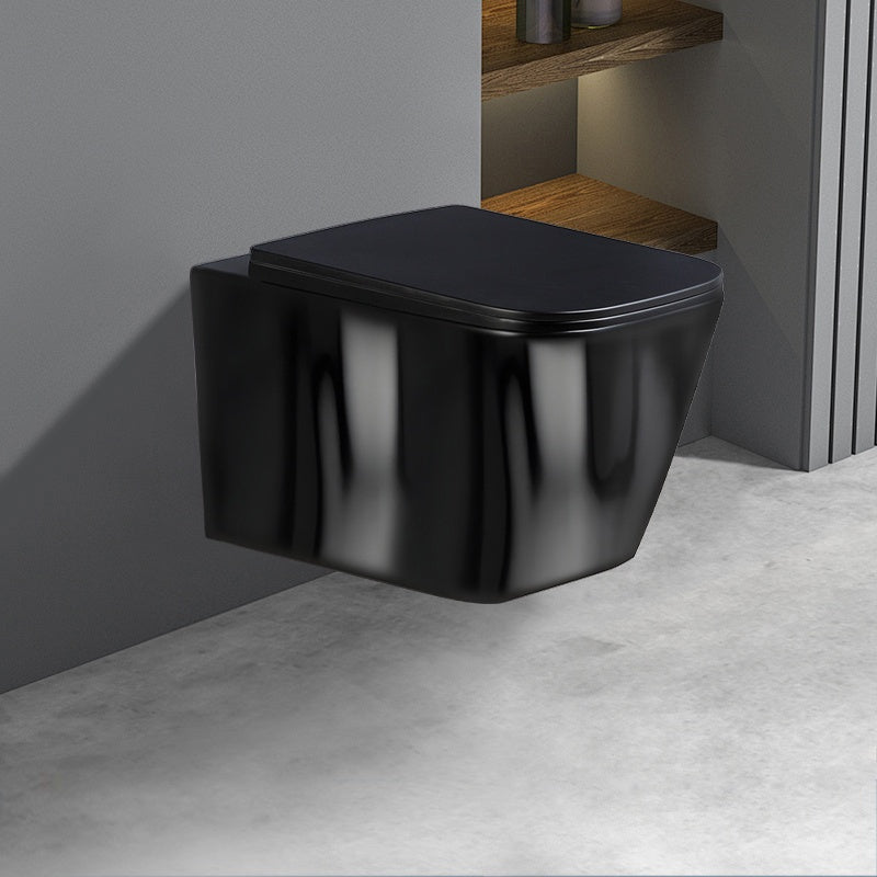 MISKA WC WISZĄCA RIMLESS RAIN-BL-RIM-03 CZARNA DESKA WOLNOOPADAJĄCA DUROPLAST RAIN-BL-RIM-03
