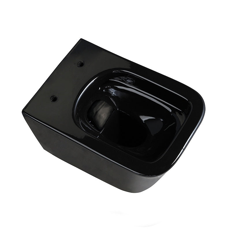 MISKA WC WISZĄCA RIMLESS RAIN-BL-RIM-03 CZARNA DESKA WOLNOOPADAJĄCA DUROPLAST RAIN-BL-RIM-03