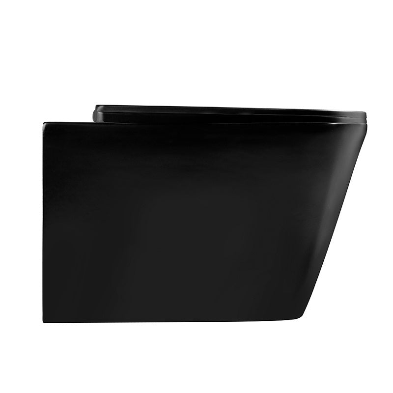 MISKA WC WISZĄCA RIMLESS RAIN-MTB-RIM-03 CZARNA MAT DESKA WOLNOOPADAJĄCA DUROPLAST RAIN-MTB-RIM-03