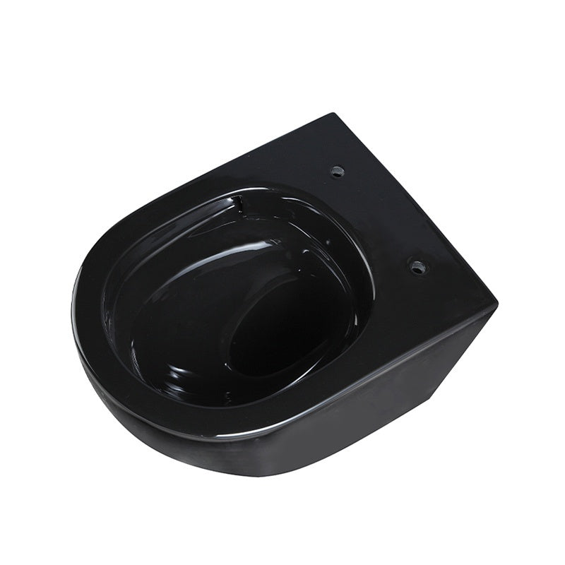 MISKA WC WISZĄCA TORNADO FLOW-BL-TR-02 CZARNA DESKA WOLNOOPADAJĄCA DUROPLAST FLOW-BL-TR-02