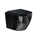MISKA WC WISZĄCA TORNADO FLOW-BL-TR-02 CZARNA DESKA WOLNOOPADAJĄCA DUROPLAST FLOW-BL-TR-02