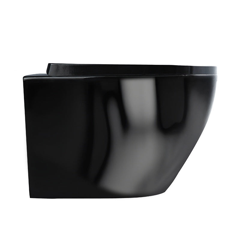 MISKA WC WISZĄCA TORNADO FLOW-BL-TR-02 CZARNA DESKA WOLNOOPADAJĄCA DUROPLAST FLOW-BL-TR-02