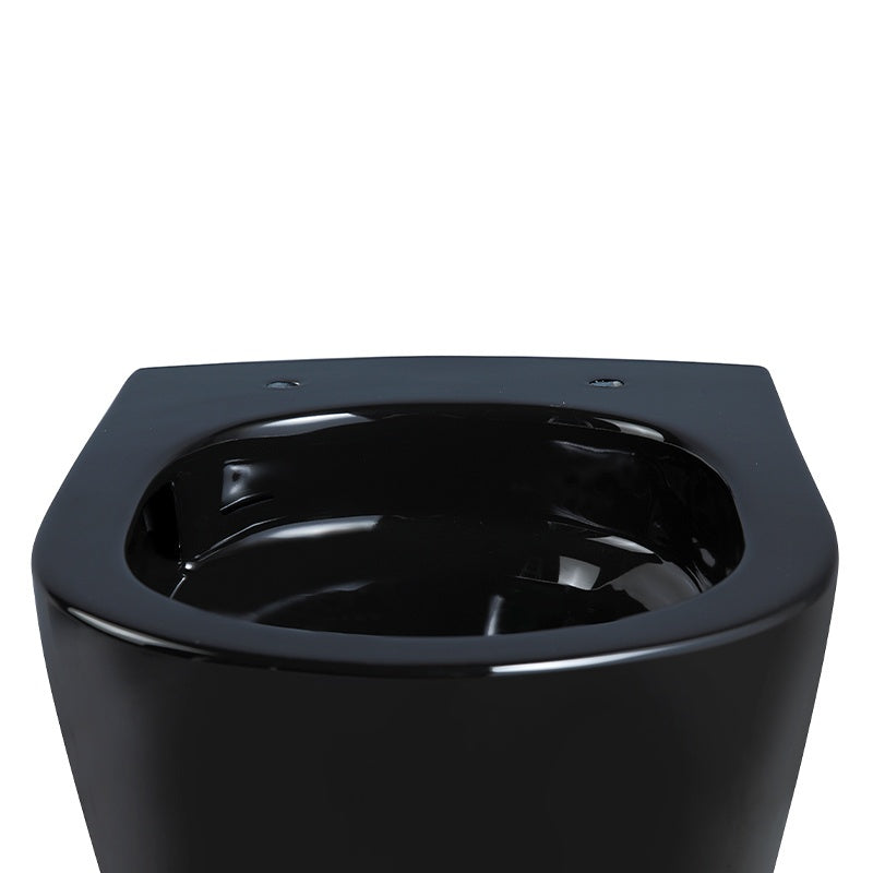 MISKA WC WISZĄCA TORNADO FLOW-BL-TR-03 CZARNA DESKA WOLNOOPADAJĄCA DUROPLAST FLOW-BL-TR-03