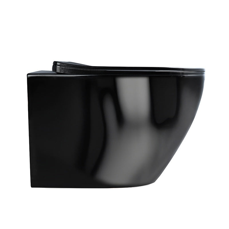 MISKA WC WISZĄCA TORNADO FLOW-BL-TR-03 CZARNA DESKA WOLNOOPADAJĄCA DUROPLAST FLOW-BL-TR-03