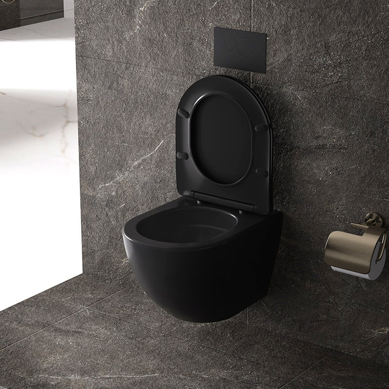MISKA WC WISZĄCA TORNADO NERO-MTB-03 CZARNA DESKA WOLNOOPADAJĄCA DUROPLAST NERO-MTB-03