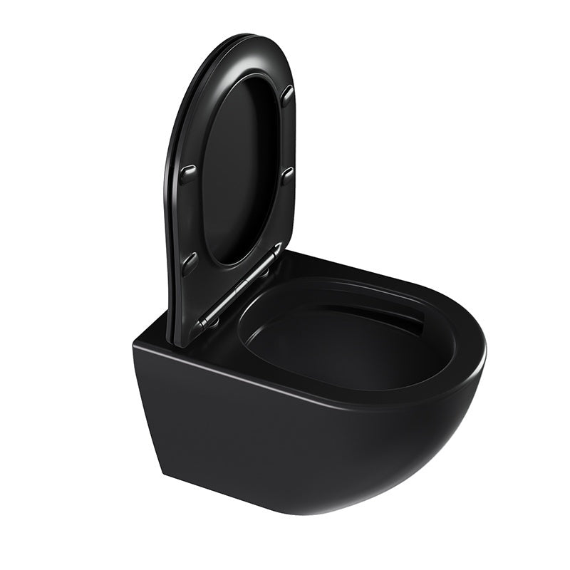 MISKA WC WISZĄCA TORNADO NERO-MTB-03 CZARNA DESKA WOLNOOPADAJĄCA DUROPLAST NERO-MTB-03
