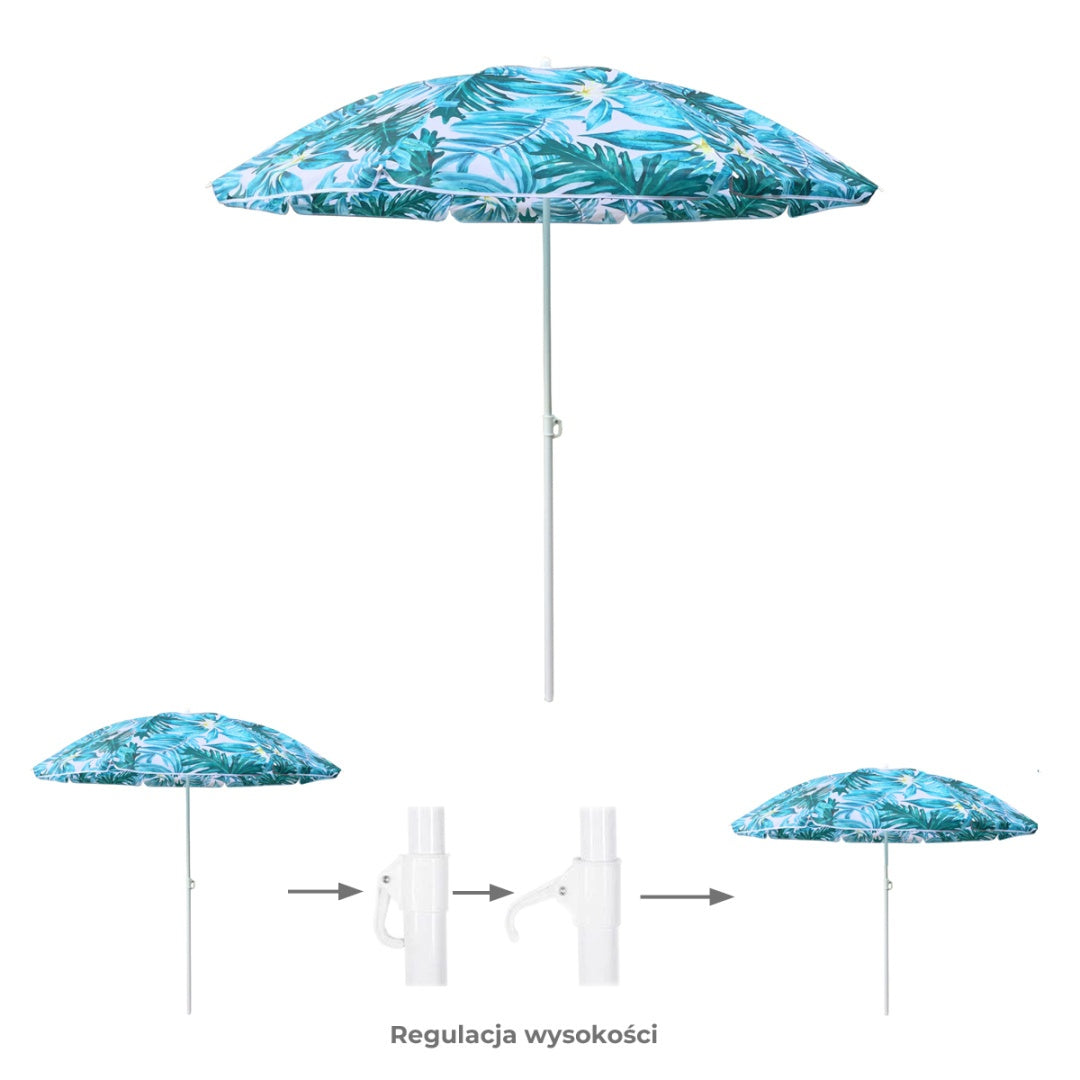PARASOL PLAŻOWY OGRODOWY BALKONOWY KORAL 1A 180 CM KORAL-1A