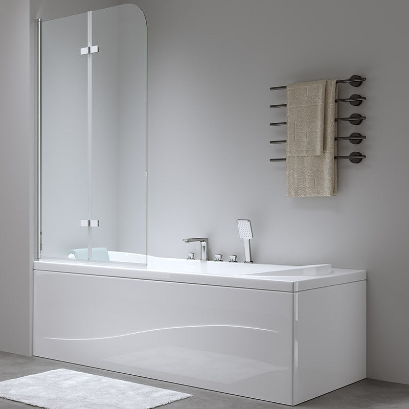PARAWAN NAWANNOWY 80X140 CM PR04 CHROM SZKŁO 6MM PR04-80X140