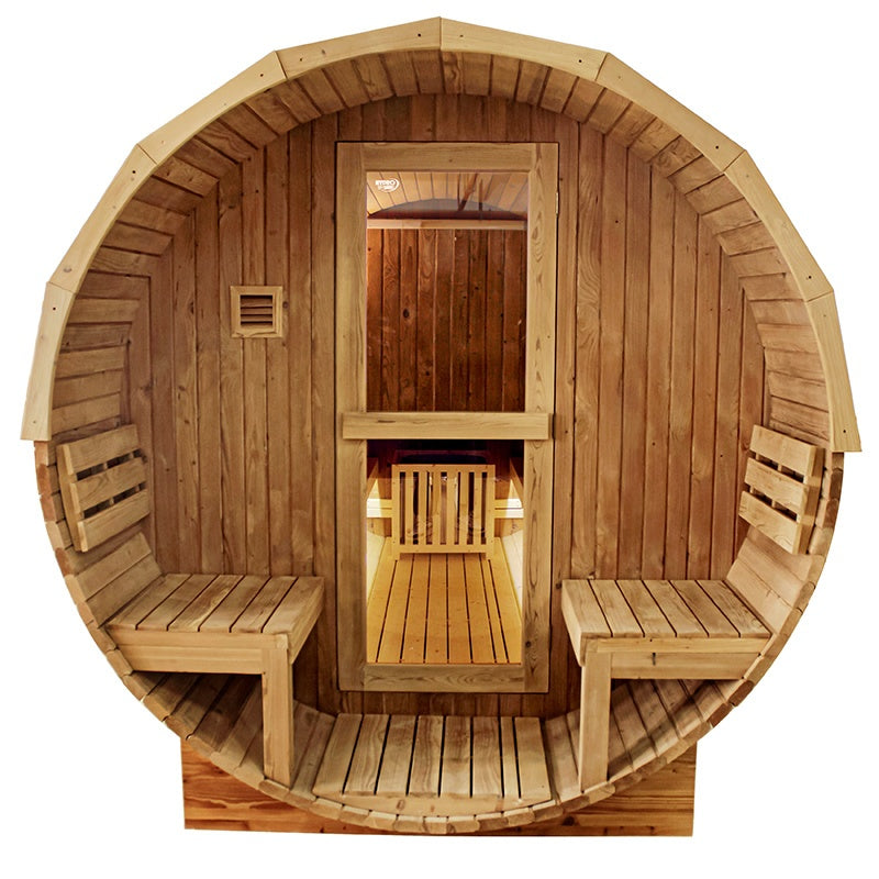 SAUNA OGRODOWA FIŃSKA BECZKA Z PIECEM ASKER 4-6 OSOBOWA 210x240 CM ASKER