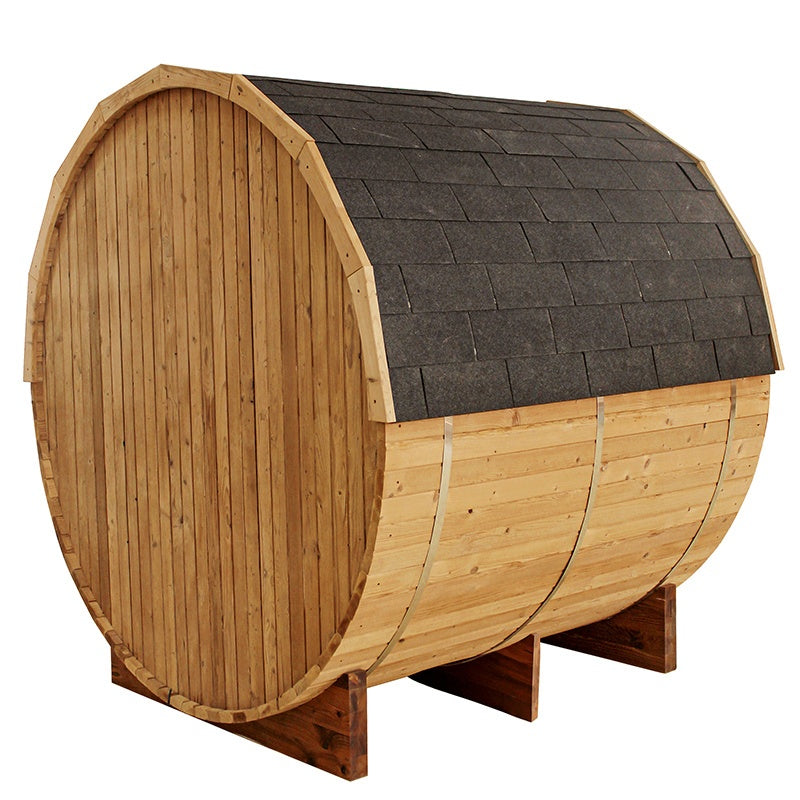 SAUNA OGRODOWA FIŃSKA BECZKA Z PIECEM ASKER 4-6 OSOBOWA 210x240 CM ASKER