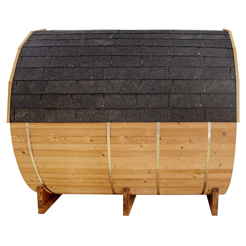 SAUNA OGRODOWA FIŃSKA BECZKA Z PIECEM ASKER 4-6 OSOBOWA 210x240 CM ASKER