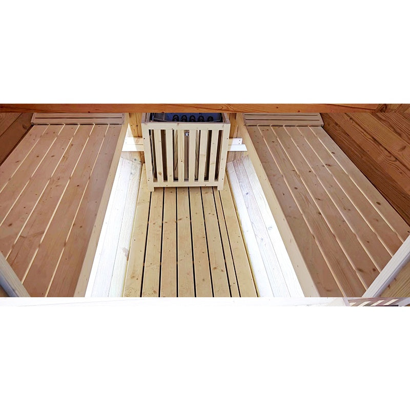 SAUNA OGRODOWA FIŃSKA BECZKA Z PIECEM ASKER 4-6 OSOBOWA 210x240 CM ASKER