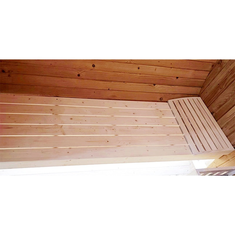 SAUNA OGRODOWA FIŃSKA BECZKA Z PIECEM ASKER 4-6 OSOBOWA 210x240 CM ASKER