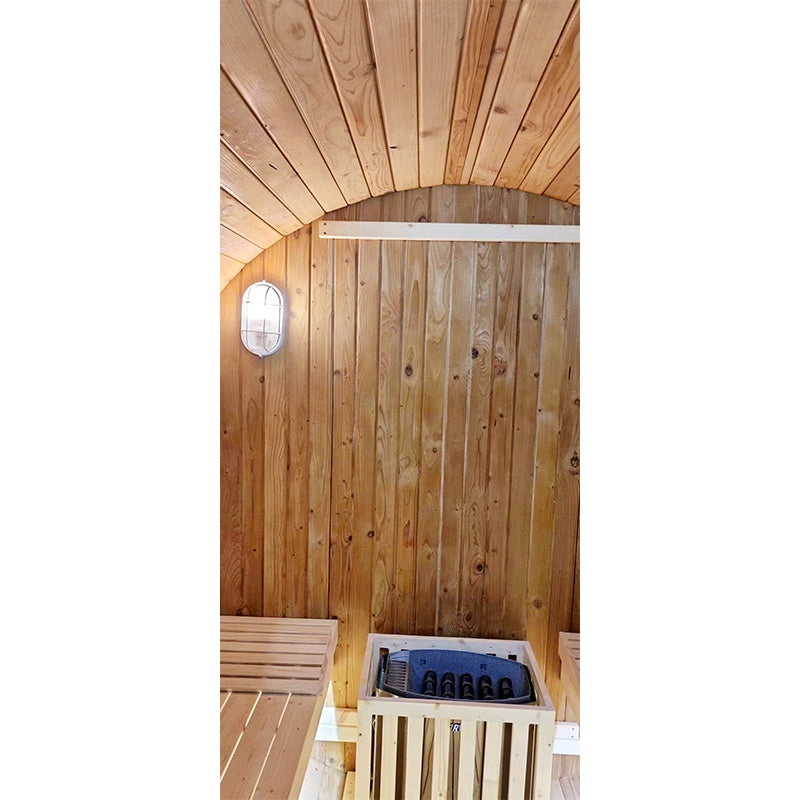 SAUNA OGRODOWA FIŃSKA BECZKA Z PIECEM ASKER 4-6 OSOBOWA 210x240 CM ASKER