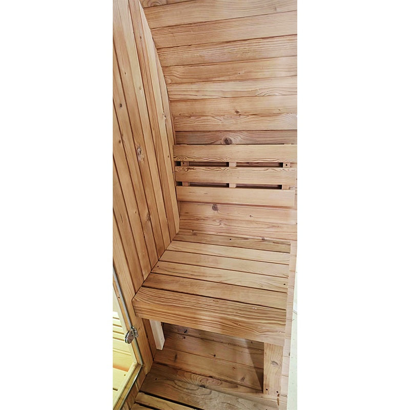 SAUNA OGRODOWA FIŃSKA BECZKA Z PIECEM TROMSO 4-6 OSOBOWA 210x210 CM TROMSO