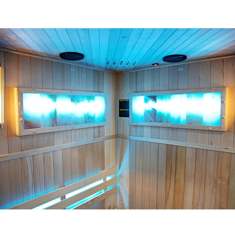 SAUNA FIŃSKA WYSOKOTEMPERATUROWA Z PIECEM KEMI2/HARVIA 1-2 OSOBOWA 120x120 KEMI2