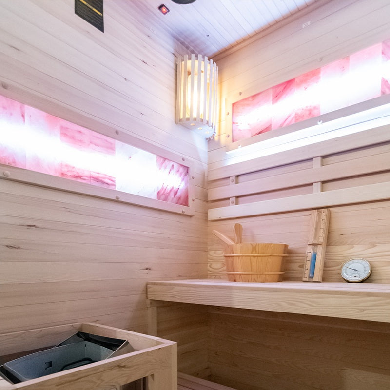 SAUNA FIŃSKA WYSOKOTEMPERATUROWA Z PIECEM LARK1/HARVIA 3,5KW 1-2 OSOBOWA 120x120 CM LARK1