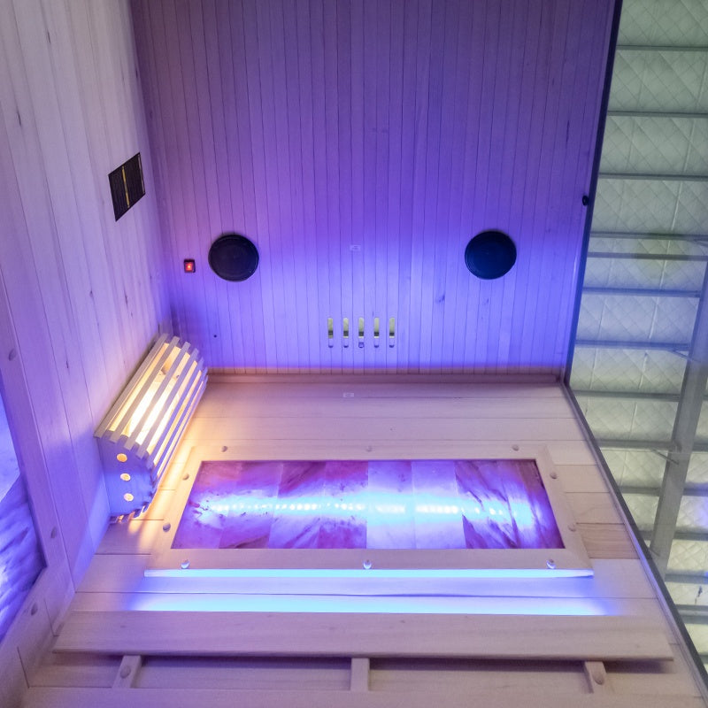 SAUNA FIŃSKA WYSOKOTEMPERATUROWA Z PIECEM LARK1/HARVIA 3,5KW 1-2 OSOBOWA 120x120 CM LARK1