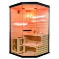 SAUNA FIŃSKA WYSOKOTEMPERATUROWA Z PIECEM LARK2/HARVIA 3,5KW 1-2 OSOBOWA 120x120 CM LARK2