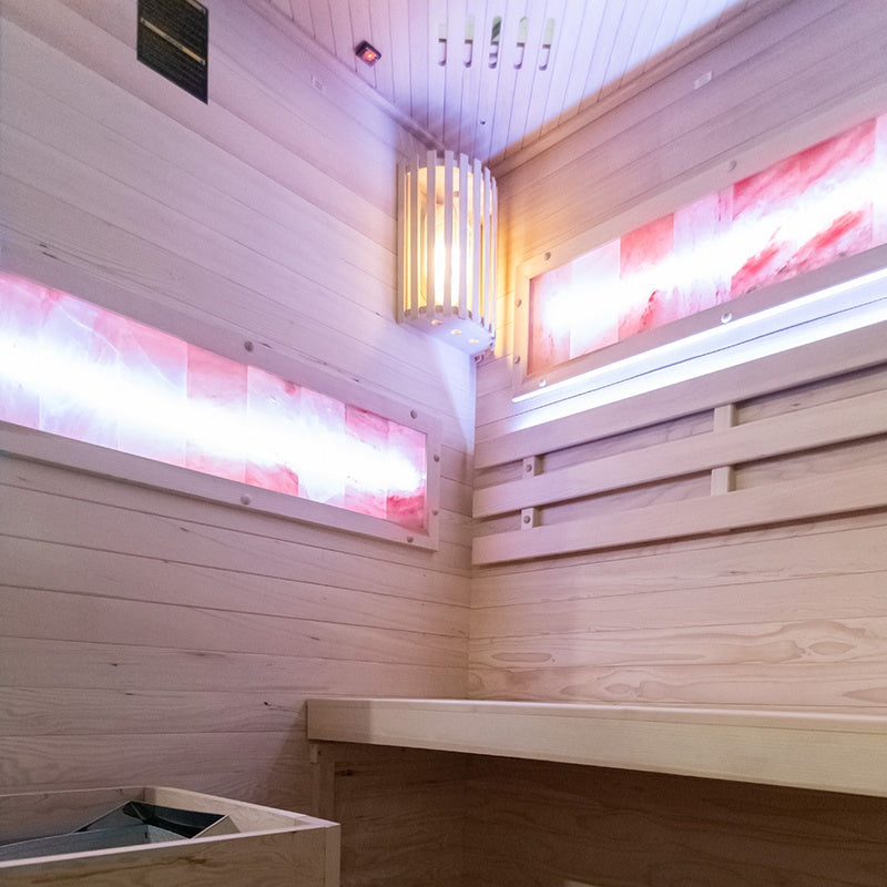 SAUNA FIŃSKA WYSOKOTEMPERATUROWA Z PIECEM LARK2/HARVIA 3,5KW 1-2 OSOBOWA 120x120 CM LARK2