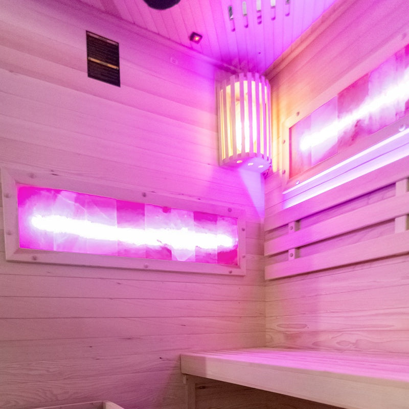 SAUNA FIŃSKA WYSOKOTEMPERATUROWA Z PIECEM LARK2/HARVIA 3,5KW 1-2 OSOBOWA 120x120 CM LARK2