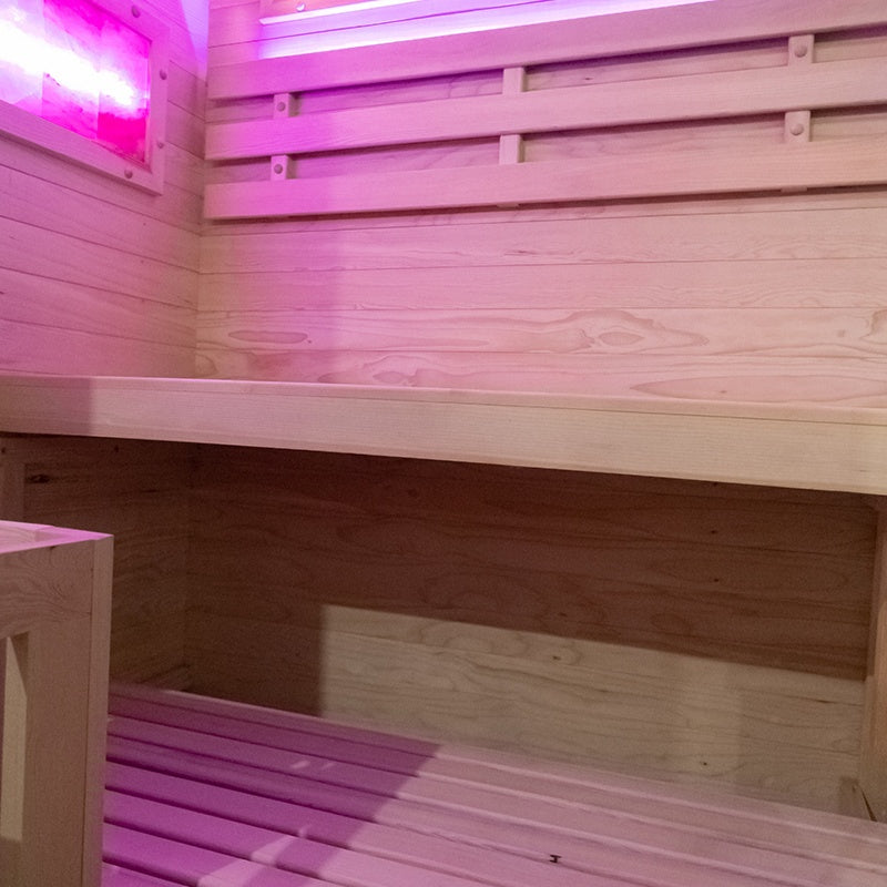 SAUNA FIŃSKA WYSOKOTEMPERATUROWA Z PIECEM LARK2/HARVIA 3,5KW 1-2 OSOBOWA 120x120 CM LARK2