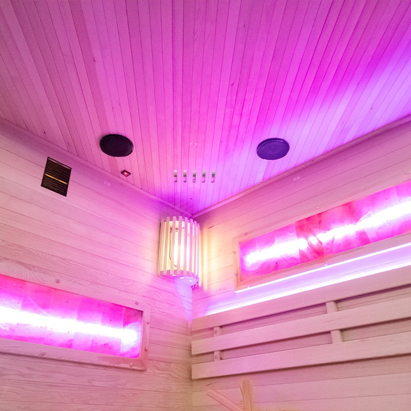 SAUNA FIŃSKA WYSOKOTEMPERATUROWA Z PIECEM LARK4/HARVIA 6KW 4-5 OSOBOWA 150x150 CM LARK4