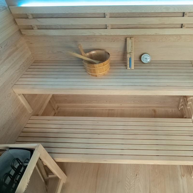 SAUNA FIŃSKA WYSOKOTEMPERATUROWA Z PIECEM LARK5/HARVIA 6KW 4-5 OSOBOWA 180x160 CM LARK5