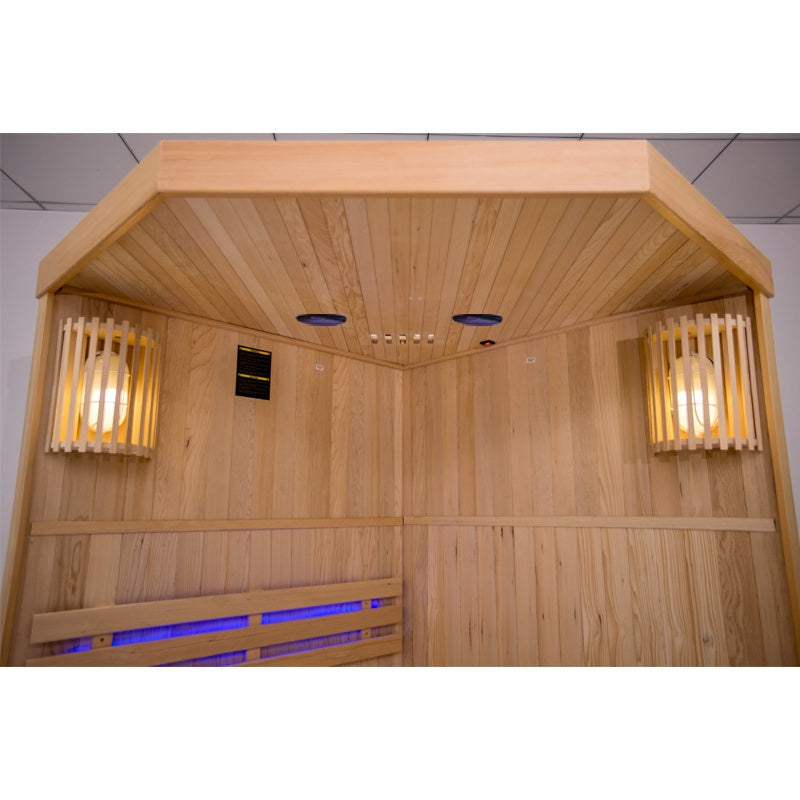 SAUNA FIŃSKA WYSOKOTEMPERATUROWA Z PIECEM OSLO2/HARVIA 1-2 OSOBOWA 120x120 OSLO2